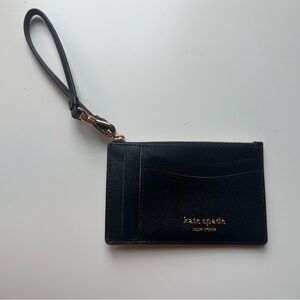 Kate Spade Black Card Holder with Gold Accents